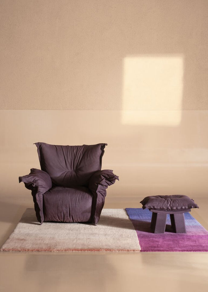 Ginevra Leather Pouf by Paola Navone for Baxter | Casa Design Group