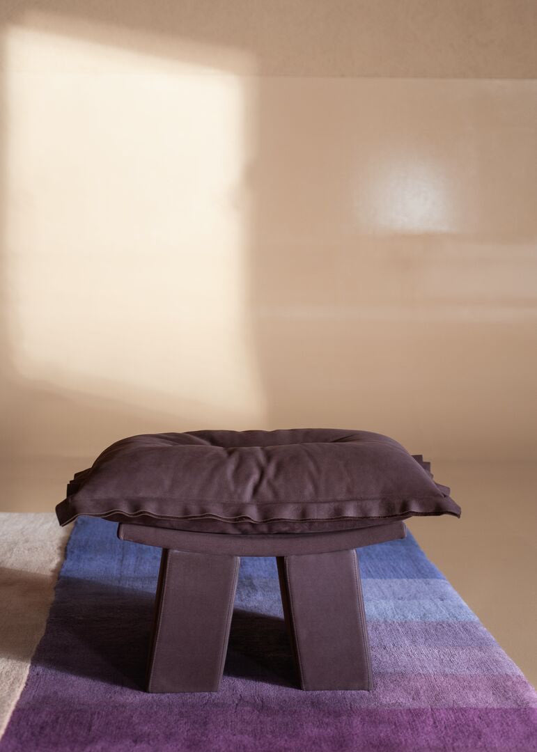 Ginevra Leather Pouf by Paola Navone for Baxter | Casa Design Group