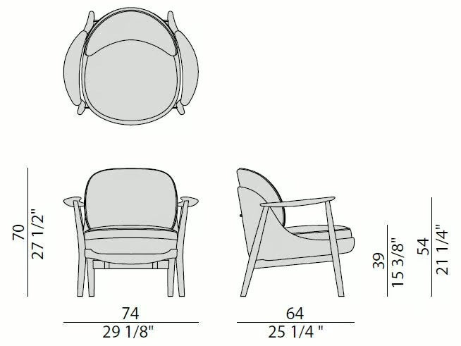High End Ginkgo Armchair by Parada Casa Design Group