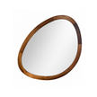 Giolo floor sample mirror by Porada with sculptural Canaletta walnut frame | Casa Design Group