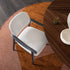 Giselle Dining Armchair with sculpted ashwood frame, curved armrests and upholstered seat and backrest by Cattelan Italia | Casa Design Group