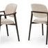 Giselle Dining Armchair with sculpted ashwood frame, curved armrests and upholstered seat and backrest by Cattelan Italia | Casa Design Group