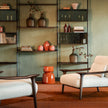 Giselle Lounge Chair with sculpted ashwood frame, integrated wooden armrests and generously upholstered cushions by Cattelan Italia | Casa Design Group