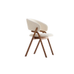Giulia S Dining Chair with rounded solid ash wood legs, upholstered seat and curved backrest by Accento | Casa Design Group