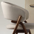 Giulia S Dining Chair with rounded solid ash wood legs, upholstered seat and curved backrest by Accento | Casa Design Group