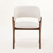 Giulia S Dining Chair with rounded solid ash wood legs, upholstered seat and curved backrest by Accento | Casa Design Group