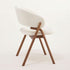 Giulia S Dining Chair with rounded solid ash wood legs, upholstered seat and curved backrest by Accento | Casa Design Group