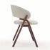 Giulia S Dining Chair with rounded solid ash wood legs, upholstered seat and curved backrest by Accento | Casa Design Group