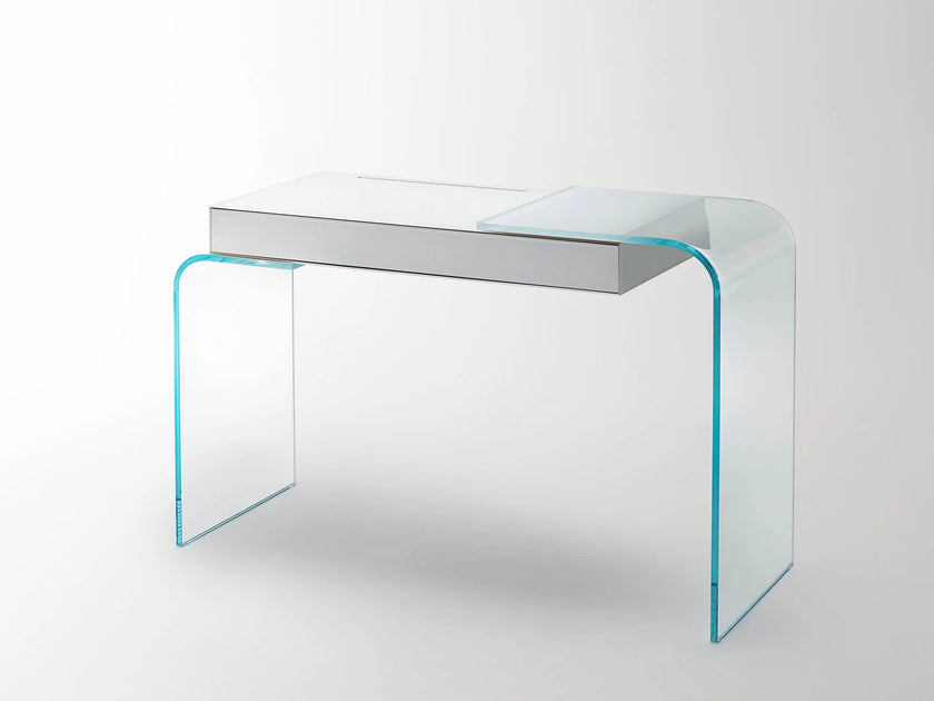 Strata glass vanity with double-faced mirror by Yabu Pushelberg for Glas Italia | Casa Design Group