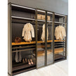Modern Molteni&C Gliss Master Closet with Stopsol Glass and Bronze Profile Casa Design Group