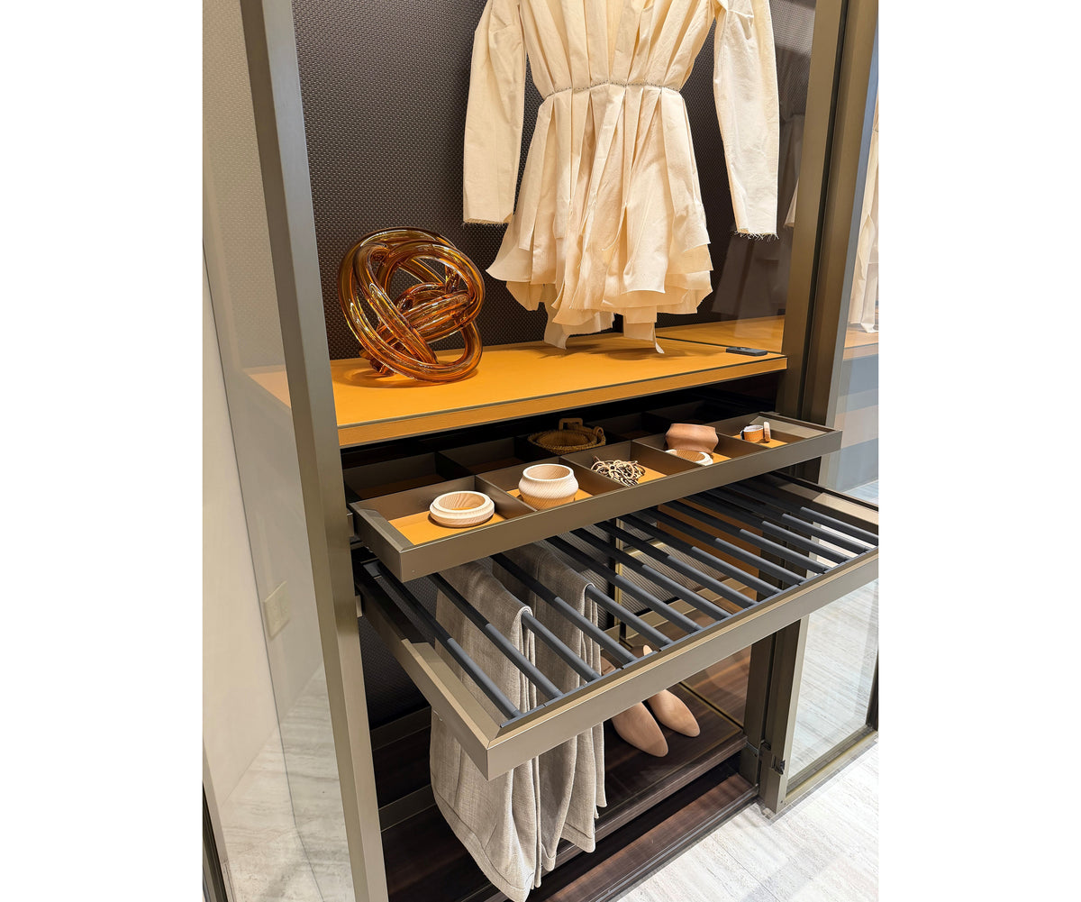 Modern Molteni&C Gliss Master Closet with Stopsol Glass and Bronze Profile Casa Design Group