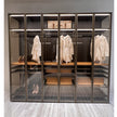Modern Molteni&C Gliss Master Closet with Stopsol Glass and Bronze Profile Casa Design Group