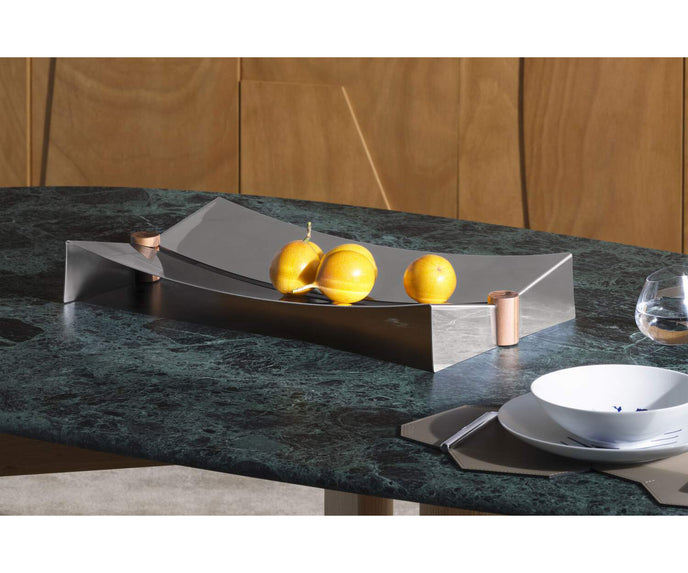 Contemporary Cassina Glyntea Centerpiece Inspired by Traditional Silver Trays Casa Design Group