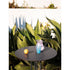 Sleek Graphic Outdoor Round Bar Table by Potocco with Geometric Design | Casa Design Group