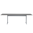 Sleek Graphic Rectangular Outdoor Dining Table by Potocco with HPL Top and Metal Base | Casa Design Group