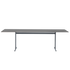 Sleek Graphic Rectangular Outdoor Dining Table by Potocco with HPL Top and Metal Base | Casa Design Group