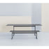 Sleek Graphic Rectangular Outdoor Dining Table by Potocco with HPL Top and Metal Base | Casa Design Group