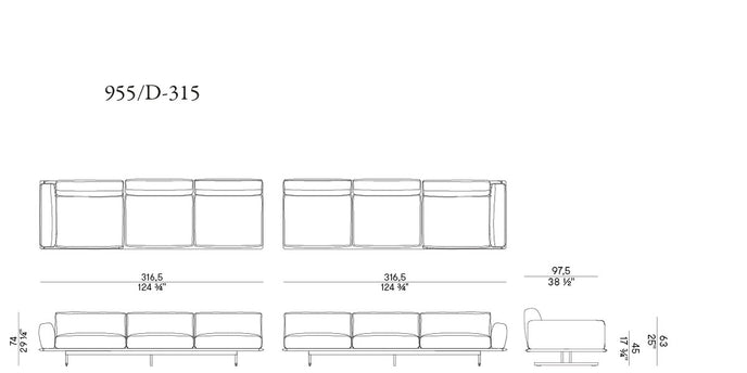 High End Graphic Sofa by Potocco Casa Design Group