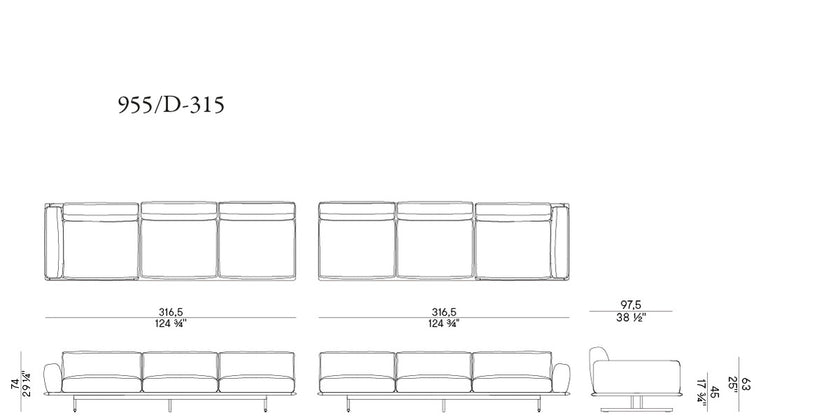 High End Graphic Sofa by Potocco Casa Design Group