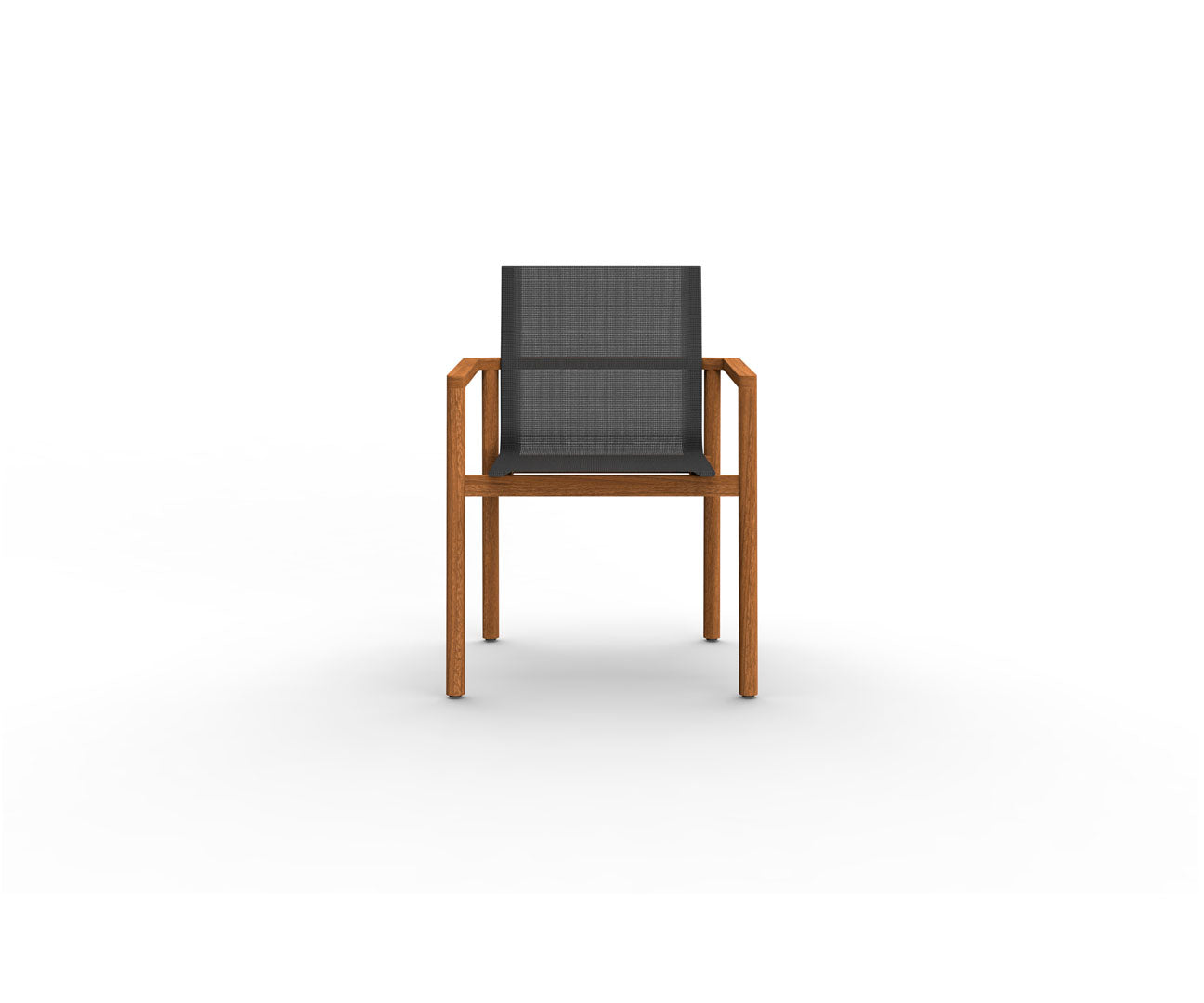 Modern Greenwich Outdoor Batyline Teak Dining Armchair by Danao | Casa Design Group