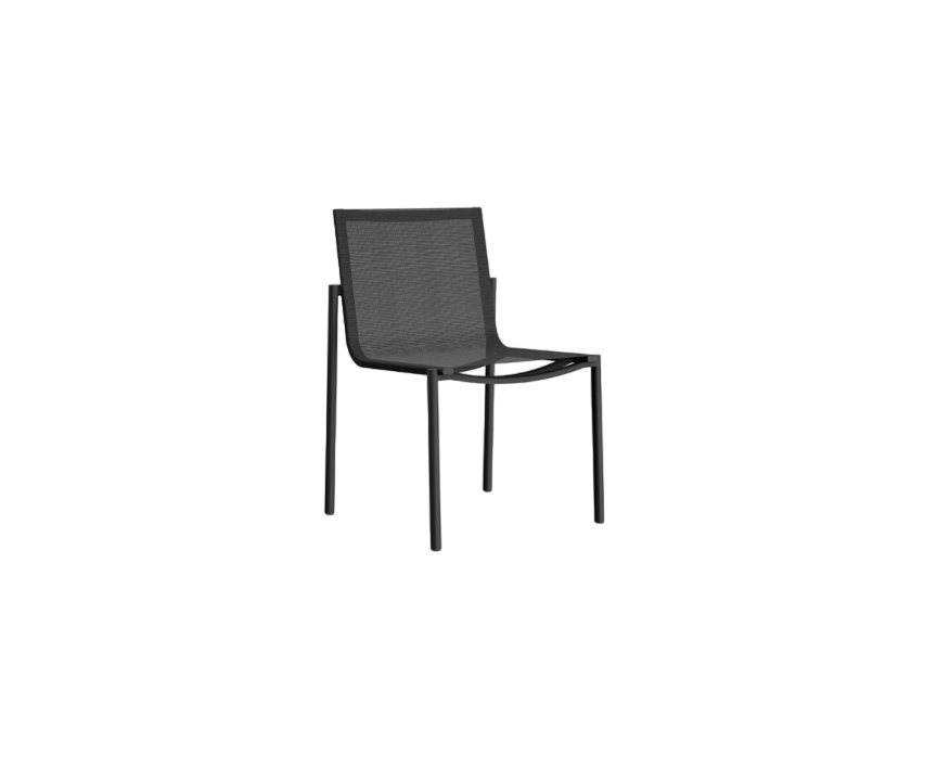 Elegant Greenwich Outdoor Aluminum Batyline Dining Side Chair by Danao | Casa Design Group