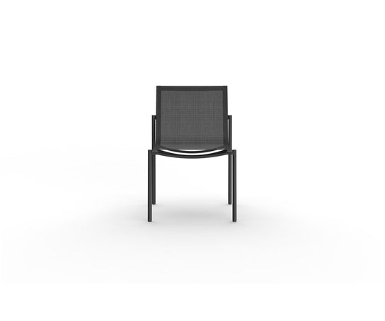 Elegant Greenwich Outdoor Aluminum Batyline Dining Side Chair by Danao | Casa Design Group