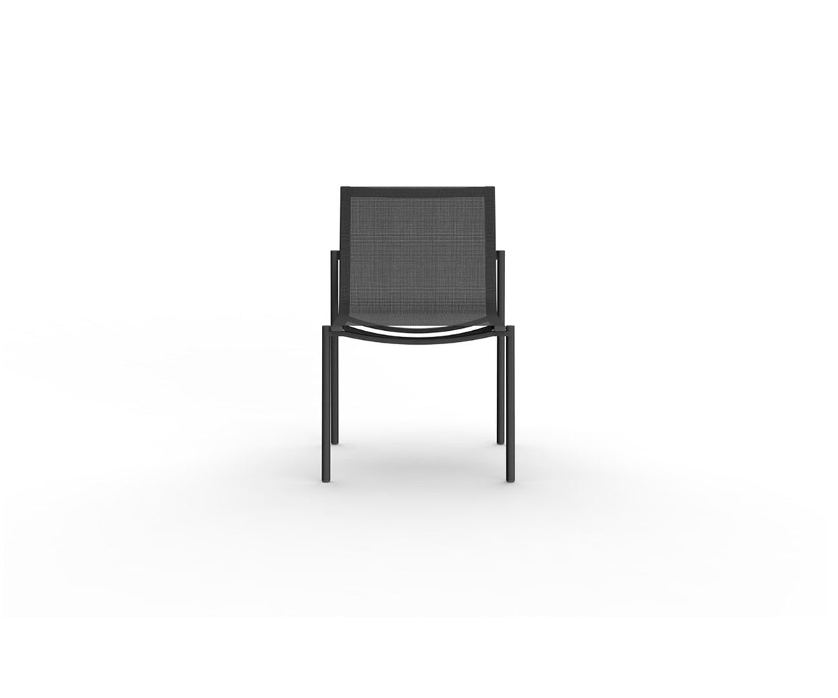 Elegant Greenwich Outdoor Aluminum Batyline Dining Side Chair by Danao | Casa Design Group