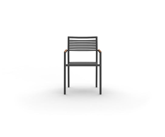 Contemporary Greenwich Outdoor Stackable Dining Armchair by Danao | Casa Design Group
