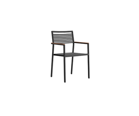 Contemporary Greenwich Outdoor Stackable Dining Armchair by Danao | Casa Design Group