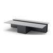 Grek Coffee Table by Living Divani featuring a sculptural design with an integrated magazine holder.