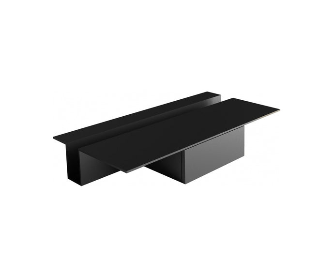 Grek Coffee Table by Living Divani featuring a sculptural design with an integrated magazine holder.
