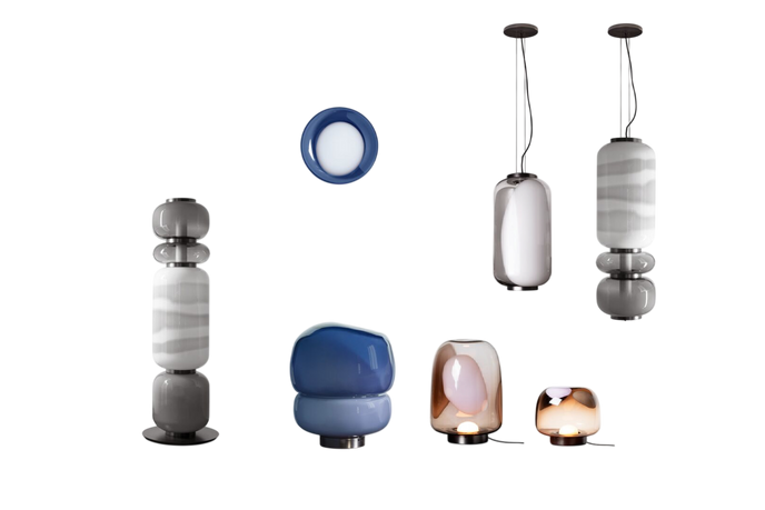 Haiku Table Lamp in Mouth-Blown Murano Glass by Baxter | Casa Design Group