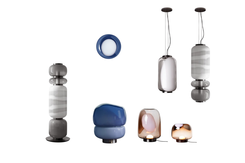 Haiku Table Lamp in Mouth-Blown Murano Glass by Baxter | Casa Design Group
