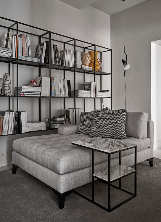 Hardy Contemporary C Table with Metal Frame by Andrea Parisio for Meridiani | Casa Design Group