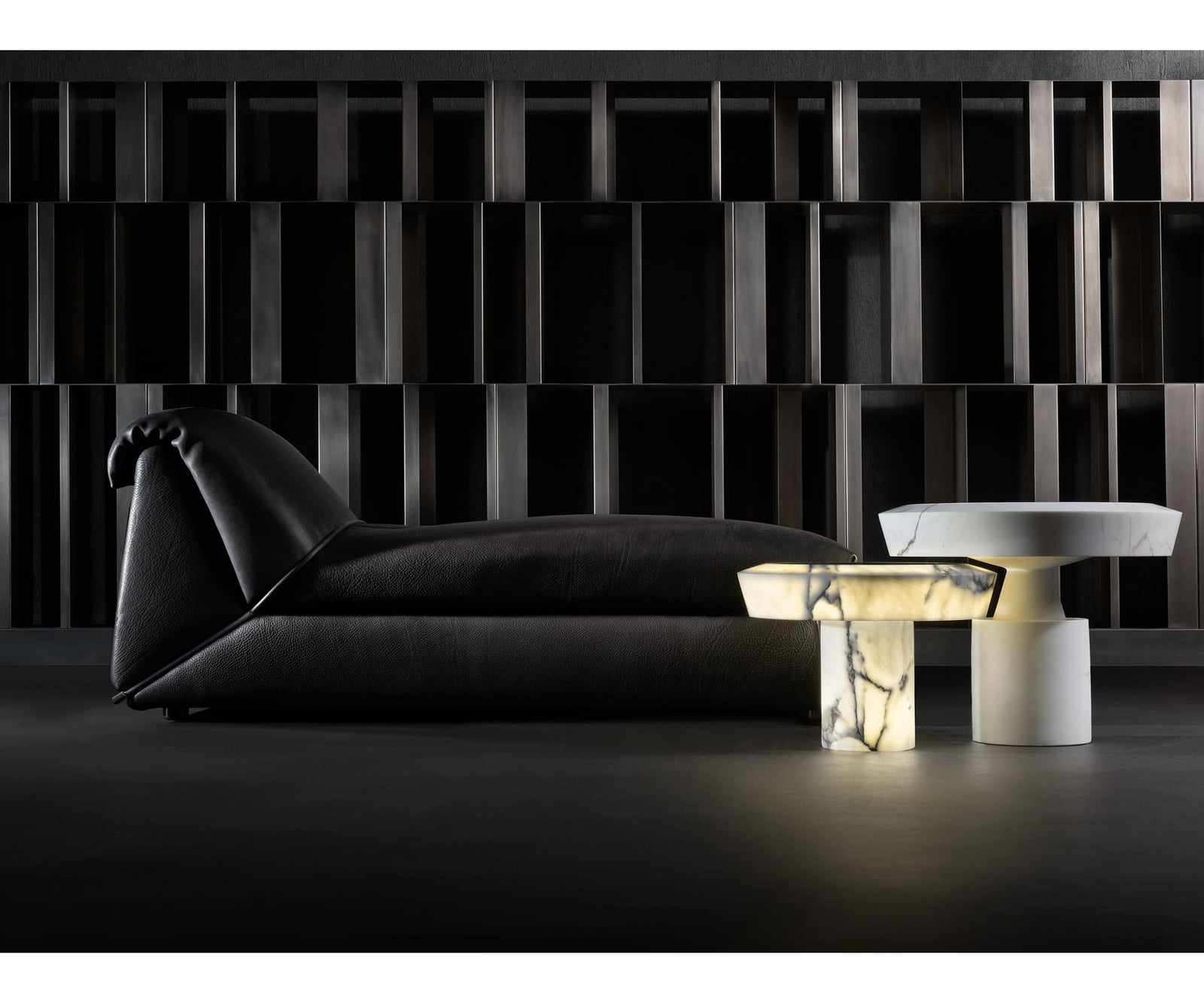 High End He-She Side Table by Henge Casa Design Group