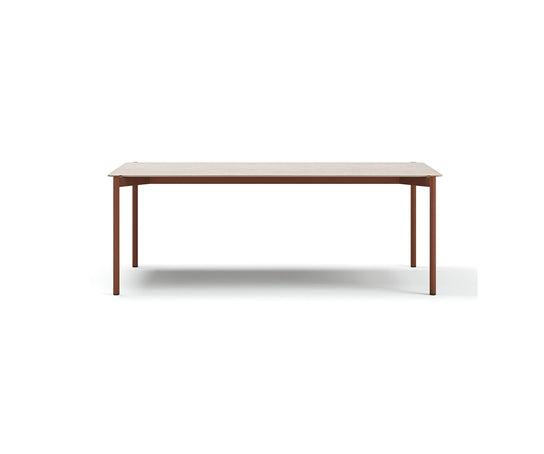Modern Heritage Outdoor Dining Table with Teak Details Casa Design Group