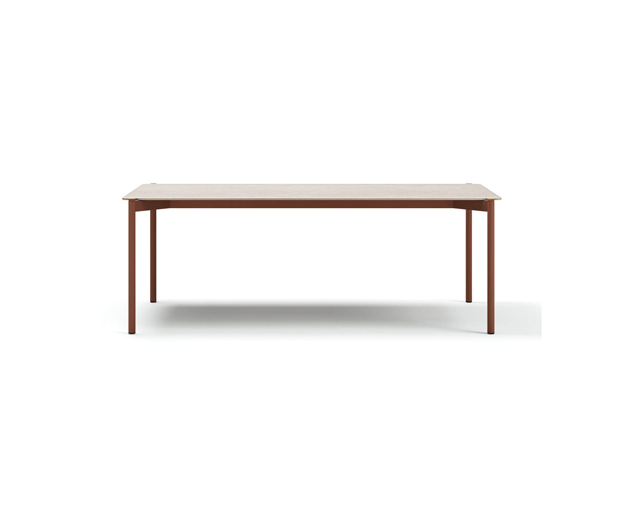 Modern Heritage Outdoor Dining Table with Teak Details Casa Design Group