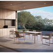 Modern Heritage Outdoor Dining Table with Teak Details Casa Design Group