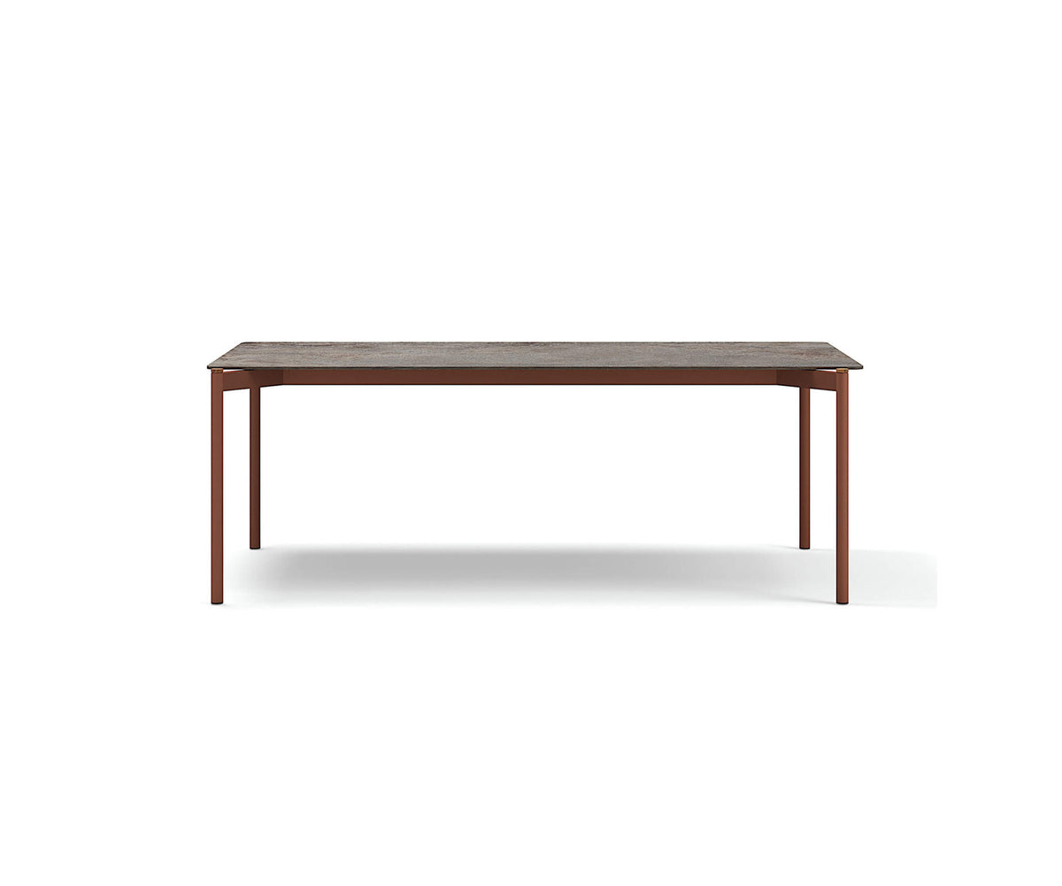 Modern Heritage Outdoor Dining Table with Teak Details Casa Design Group