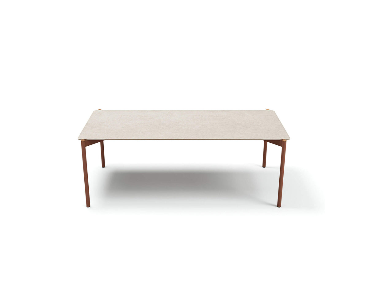 Modern Heritage Outdoor Dining Table with Teak Details Casa Design Group
