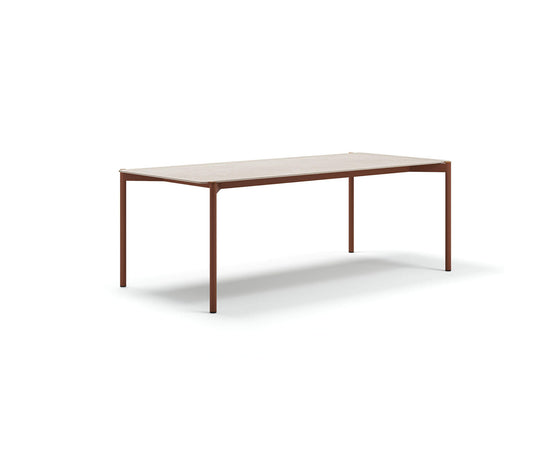 Modern Heritage Outdoor Dining Table with Teak Details Casa Design Group