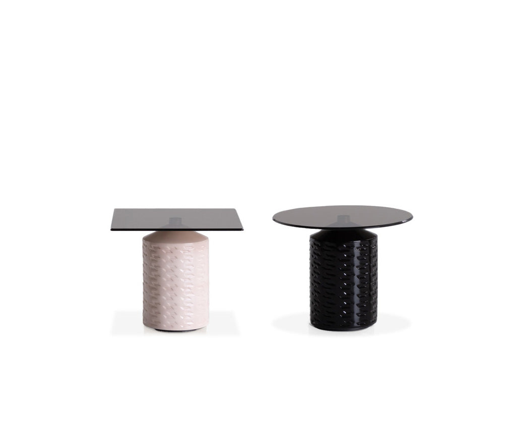 Luxury Hishi Round Outdoor Side Table by Potocco | Modern Geometric Design | Casa Design Group