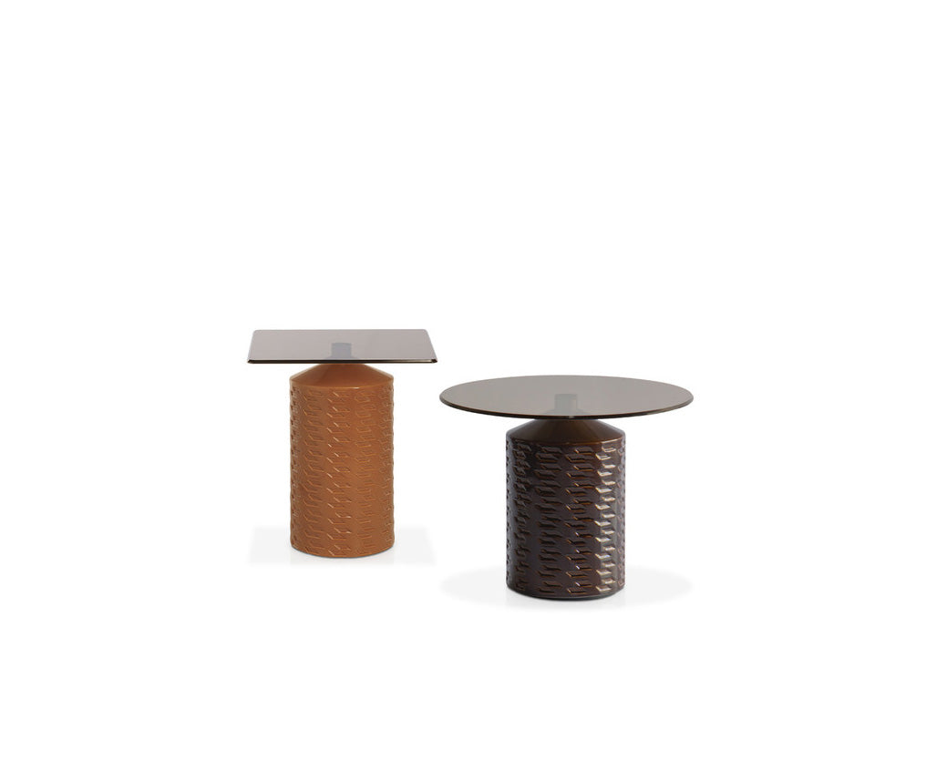 Luxury Hishi Round Outdoor Side Table by Potocco | Modern Geometric Design | Casa Design Group