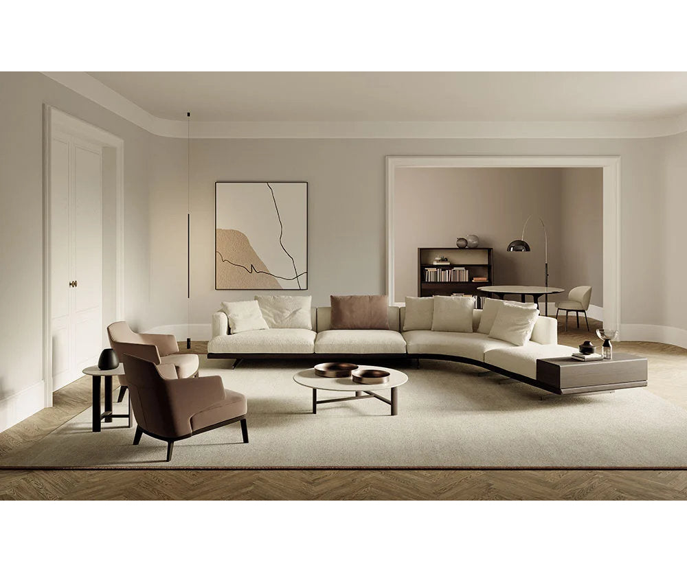 Horizon Sectional Sofa by Frigerio modular designer sectional with deep seating and contemporary Italian design | Casa Design Group
