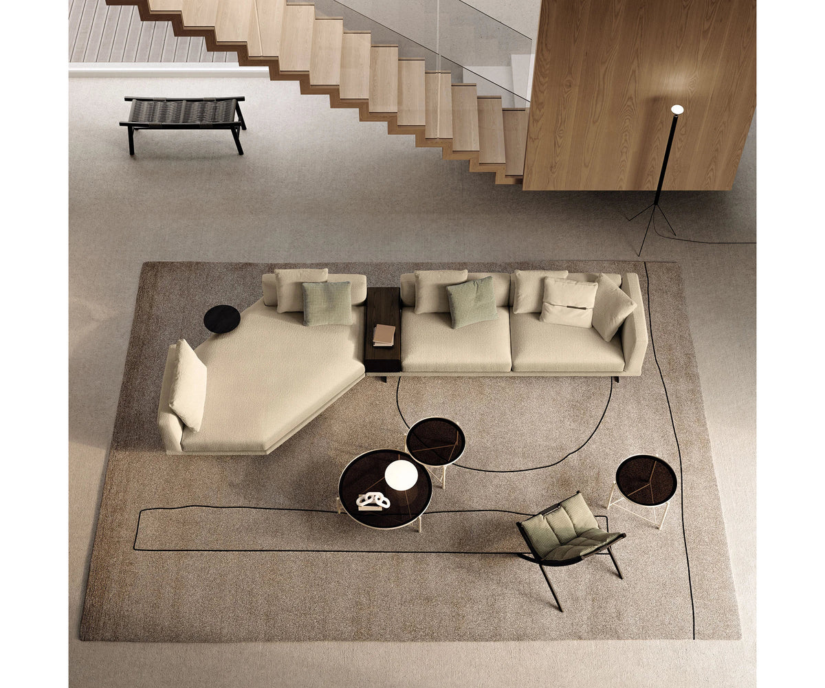 Horizon Sectional Sofa by Frigerio modular designer sectional with deep seating and contemporary Italian design | Casa Design Group