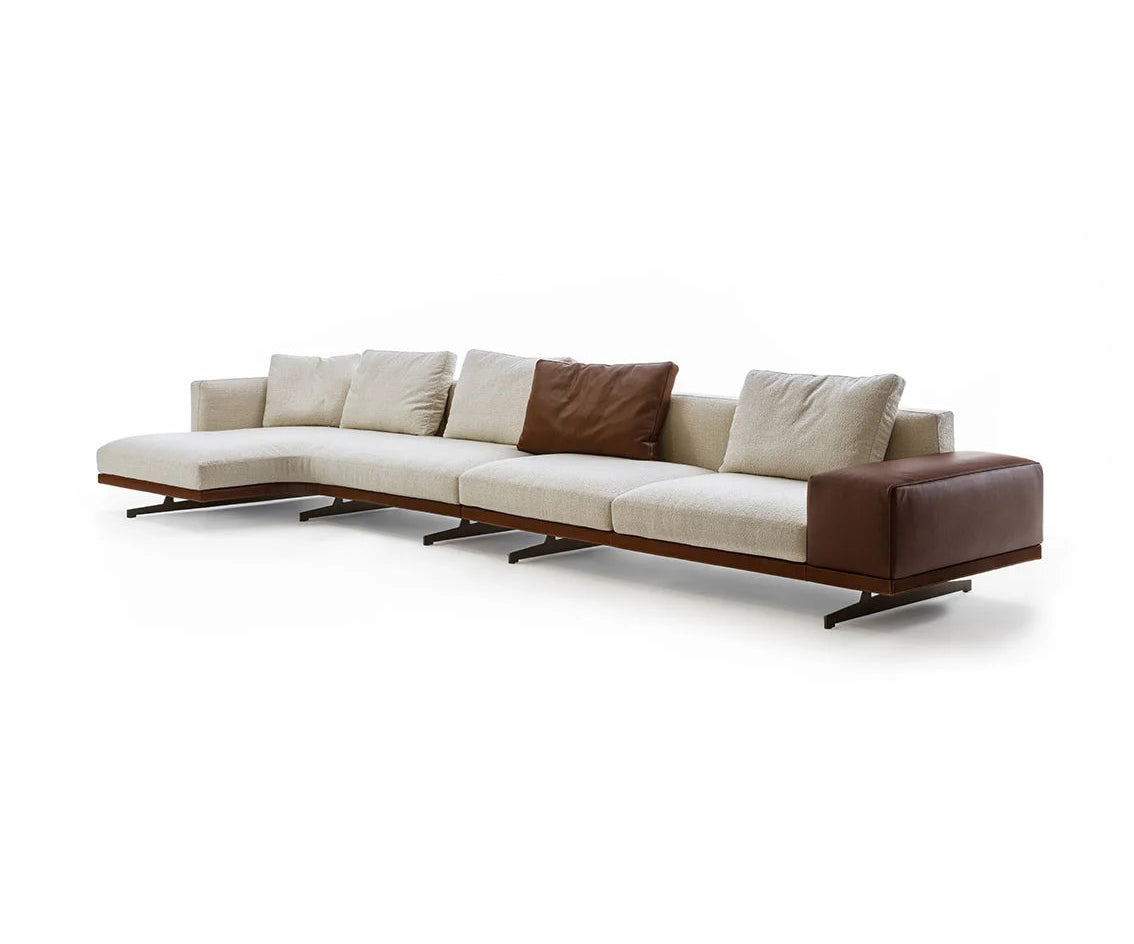Horizon Sectional Sofa by Frigerio modular designer sectional with deep seating and contemporary Italian design | Casa Design Group