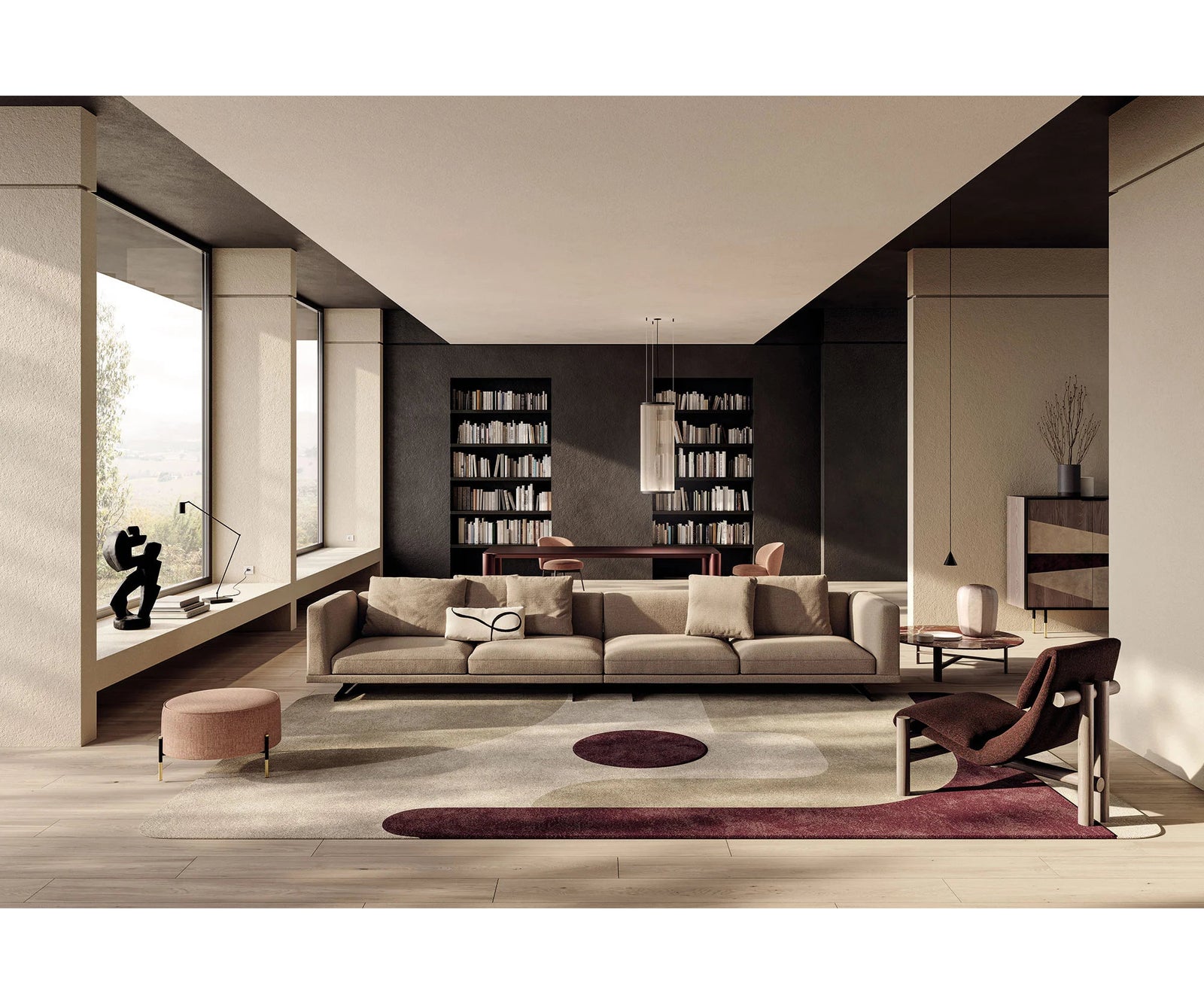 Horizon Sofa by Frigerio modular designer sofa with deep seating and contemporary Italian design | Casa Design Group