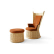 Hotte Lounge Chair by Cassina designed by Philippe Starck with a sculptural high back and upholstered seat.