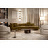 Incanto marble and metal coffee table by Rugiano with overlapping organic tops and a cylindrical base.