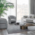 Incanto marble and metal coffee table by Rugiano with overlapping organic tops and a cylindrical base.